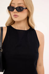 Motel Ayana Open Back Mini Dress Black