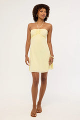 Perfect Stranger Billie Halter Mini Dress Lemon