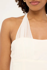 Perfect Stranger Lula Halter Mini Dress White