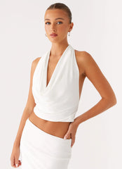 Ashi Cowl Top - White
