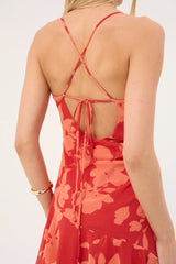 Perfect Stranger Zinna Mini Dress Red Print