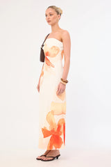 Perfect Stranger Enara Bloom Maxi Dress Orange Print