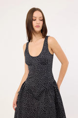 Lioness Luna Rosa Maxi Dress Noir Polka