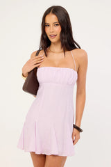 Perfect Stranger Indi Godet Mini Dress Lilac