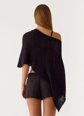 Yas Knit Cape - Black