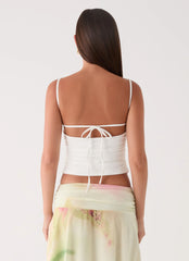 Effy Ruched Top - White