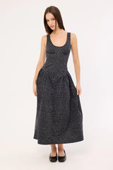 Lioness Luna Rosa Maxi Dress Noir Polka
