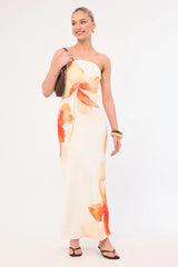 Perfect Stranger Enara Bloom Maxi Dress Orange Print