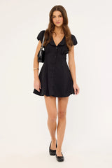 Perfect Stranger Bliana Collar Mini Dress Black