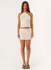 Astor Low Rise Mini Skirt - Ivory