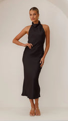Rina Midi Dress - Black