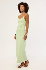 Luck & Trouble Sol Beaded Midi Dress Pistachio