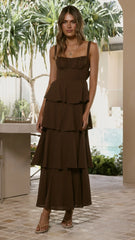 Odilia Maxi Dress - Chocolate