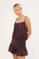 Perfect Stranger Payton Jersey Mini Dress Plum