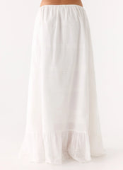Lior Cotton Maxi Skirt - White