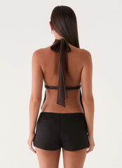 Menah Halter Top - Chocolate